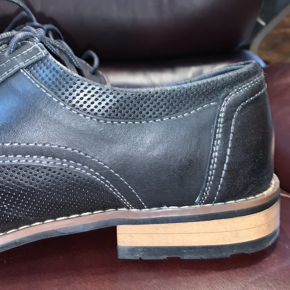 Men’s Steve Madden Chayse Leather Oxford Shoes - Picture 5 of 14